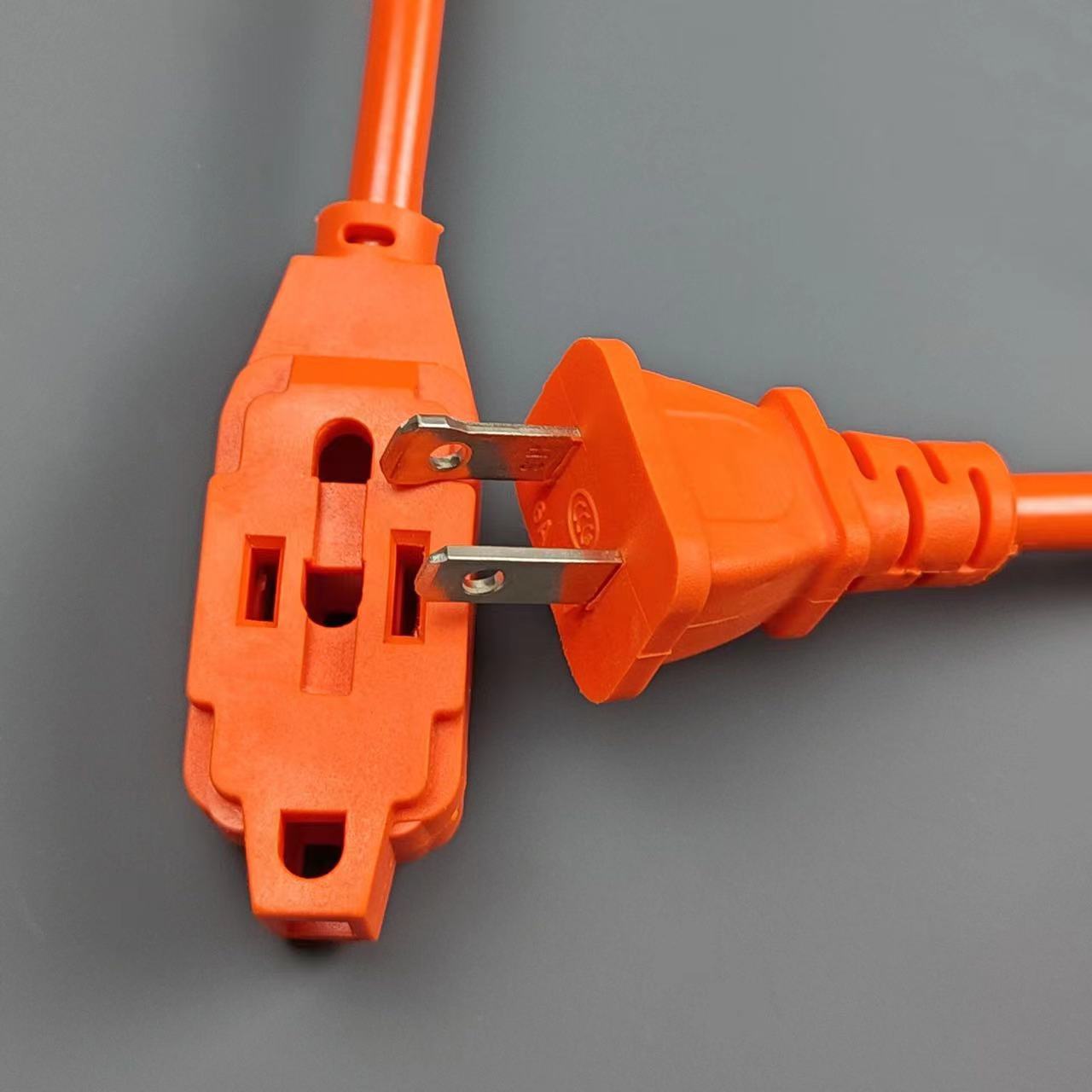 Exportación de enchufe de cable de extensión estándar estadounidense México Venezuela Colombia América del Sur de dos agujeros cable de extensión interior