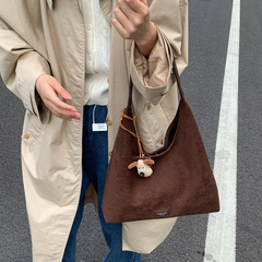 跨境复古简约子母包女2025新款质感大容量女士单肩磨砂女士托特包