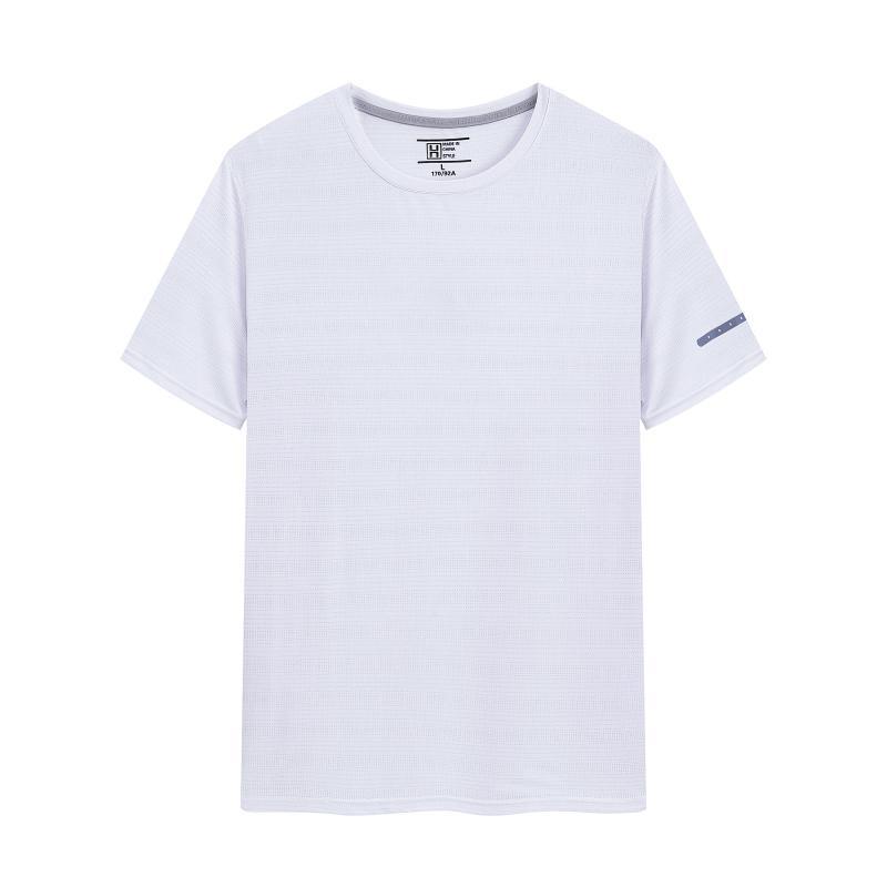 Ropa de trabajo de verano camiseta de hielo de secado rápido cuello redondo logotipo de manga corta ropa de trabajo corporativa deportiva image 4