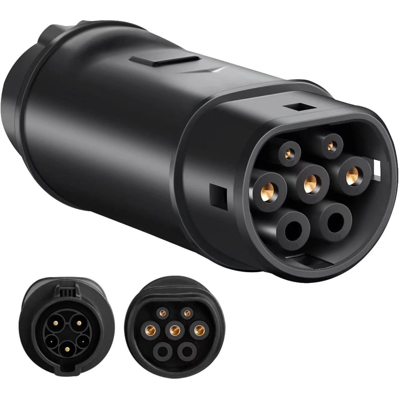 J1772转换头type1转Type2美标转欧标交流慢充转接头T1转T2特斯拉