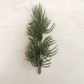 12cm刺松单支PE圣诞花环松枝 仿真植物单枝圣诞松针装饰配件批发