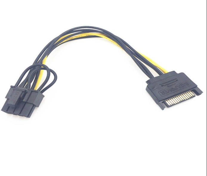 SATA 15pin к 8Pin Графический кабель питания 15P к 8P Графический кабель питания 8P к 15P