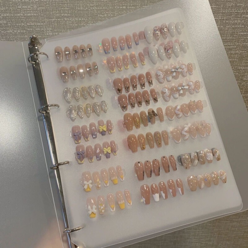New Wearable Nail Storage Album, Finished Nail Art Style Collection, Display Album, Transparent Frosted Sample Color Card Photo Frame