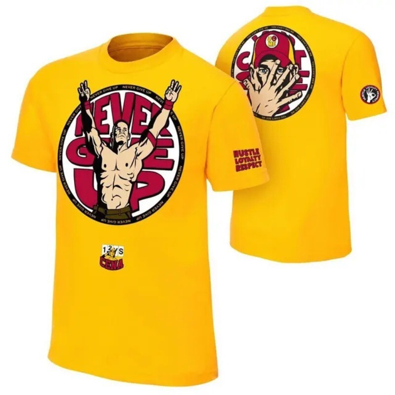 Cross-Border Y2K New Summer Men's Printed Wrestler John Cena T-Shirt Street Sports Round Neck Short-Sleeved Top