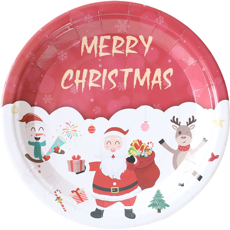国境を越えたスポットクリスマス装飾パーティー配置紙皿紙コップティッシュテーブルクロス使い捨て食器セット|undefined