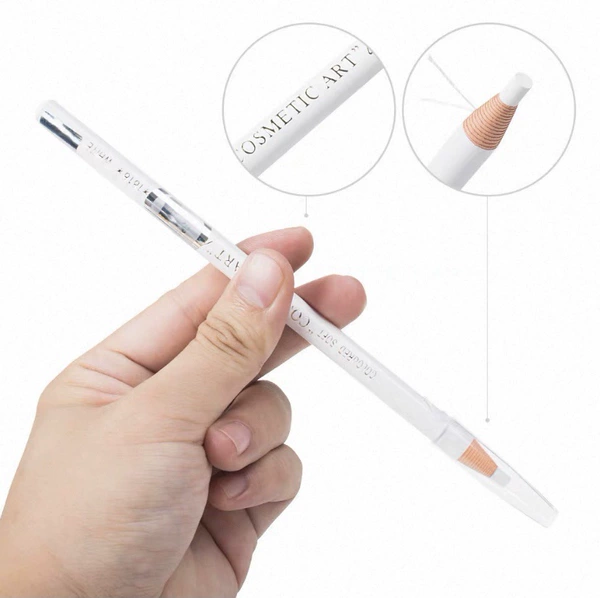 White eyebrow pencil with cord