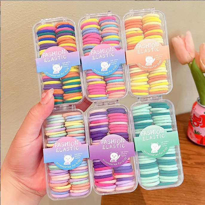 Banda de goma para niñas Tamaño pequeño no duele el cabello banda de pelo de pulgar elástico corbata de bebé para niños pequeña Choo cuerda de pelo Linda accesorios para el cabello