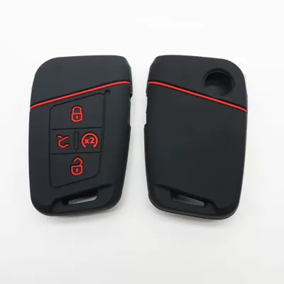 Static Rod/Key Bag silicone car key case in - black-and-red