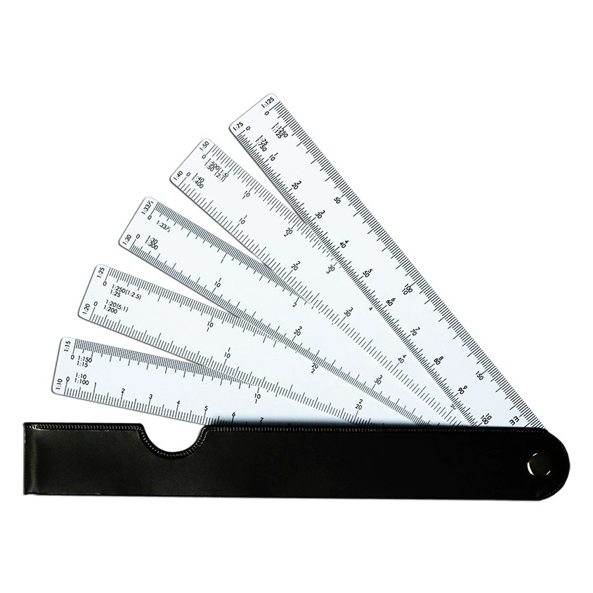 Веерообразная шкала для дизайна интерьера и рисования шкала для одежды Многофункциональная шкала для рисования шкалы для архитектурных проектов 1:15