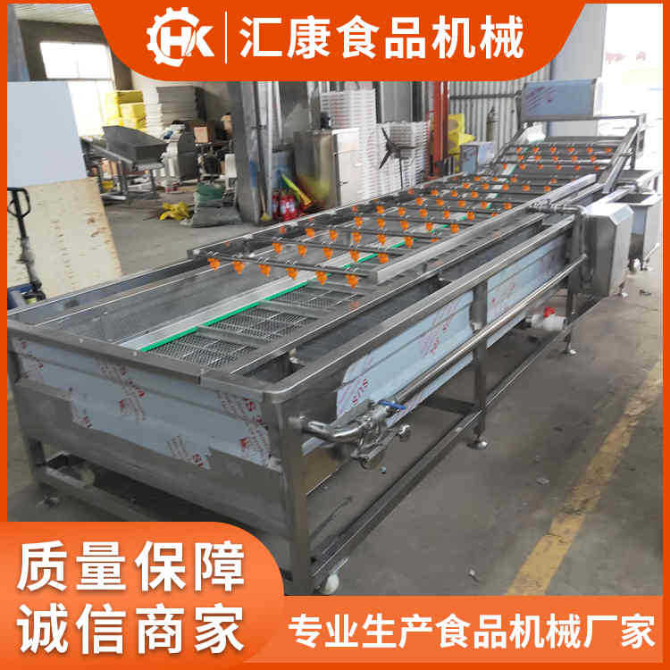 果蔬翻浪清洗机 变频调速冻盘肉喷淋清洗设备  隧道式海鲜加工机