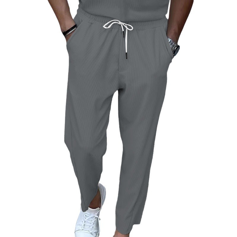 2024 neue Herren Frühling und Sommer lockere gerade Cord lässige amerikanische übergroße lange Röhrenhose für Männer_voghion.com