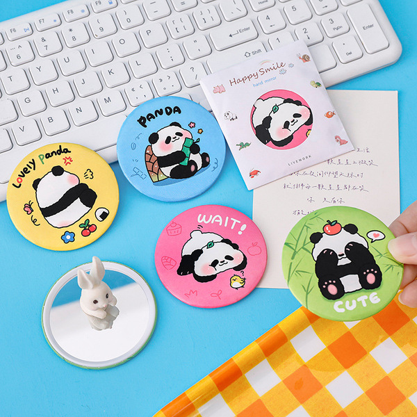 Cartoon cute handheld small mirror for students