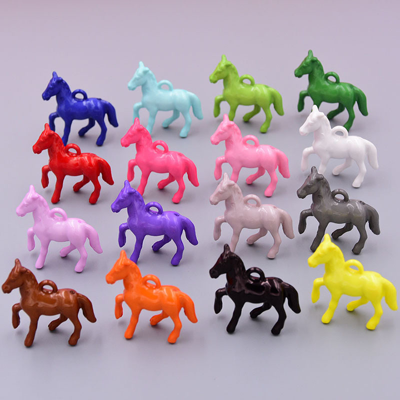 Acrylic horse UV bright oil color three-dimensional pony pendant bag key chain pendant diy handmade material 1 price