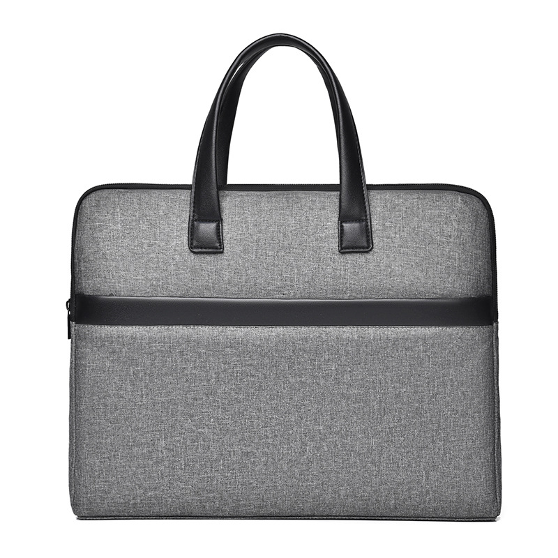 Men's Laptop Bag for Business Travel, Simple and Elegant, Capable of Printing LOGO, Large Capacity, Lightweight, Hand-Carry Document Bag