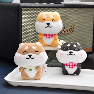 Cross-border Scarf Cute Shiba Inu Plush Backpack Pendant Couple Puppy Toy Pet Grabber Doll Doll Small Doll