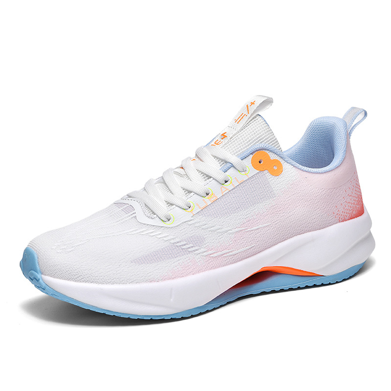 Zapatos deportivos transpirables de moda para hombres de verano, zapatos de plataforma con cordones de moda al aire libre para estudiantes, zapatos para correr casuales bajos