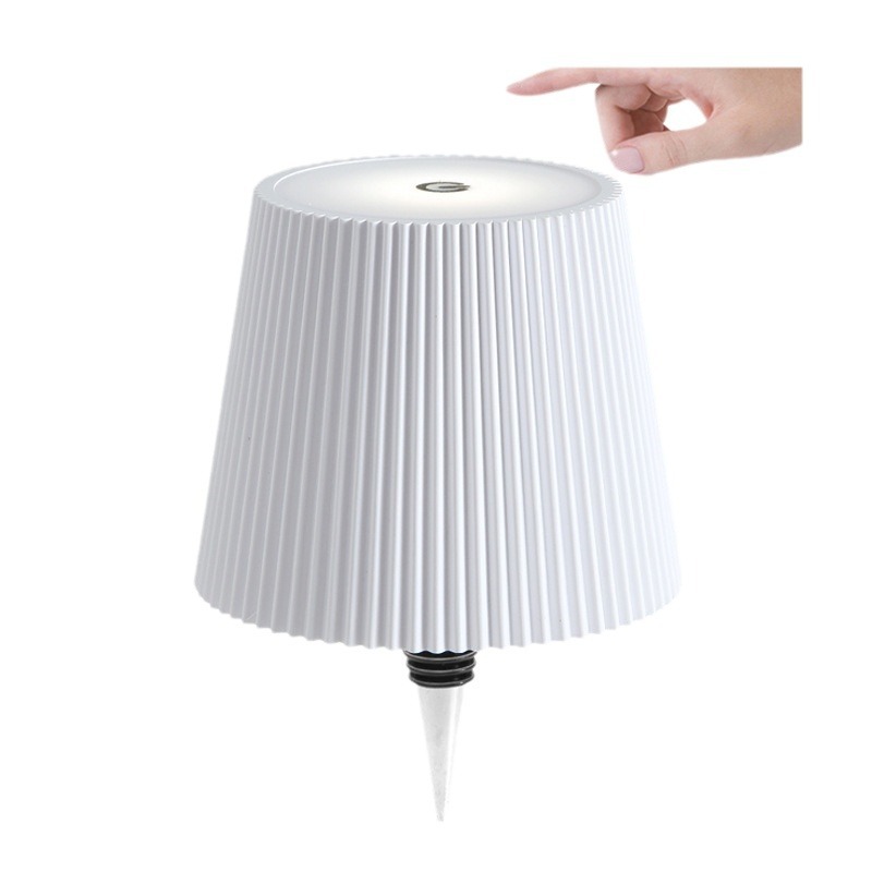 Lámpara de mesa de botella de vino led transfronteriza barra de limpieza RGB decoración de mesa de restaurante con incrustaciones luz de noche luz de barra de vino puntiaguda