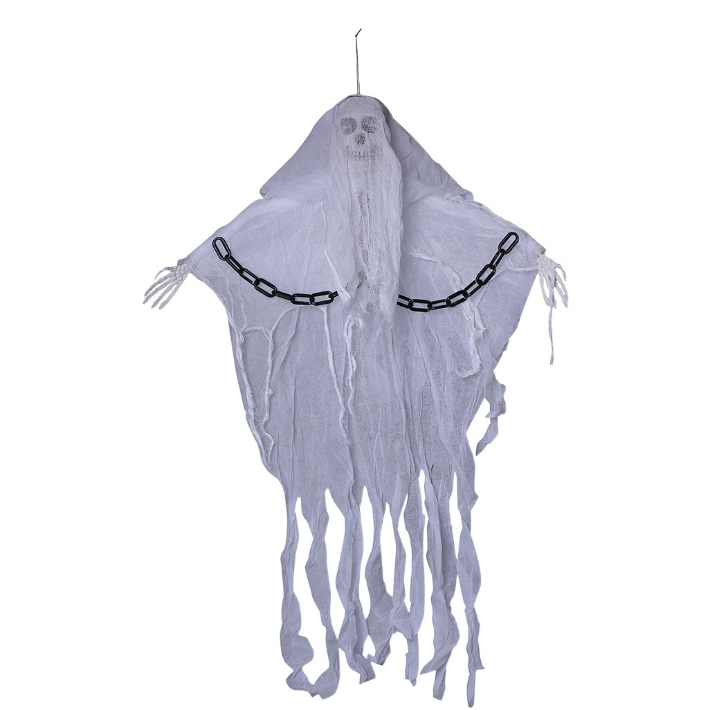 Halloween colgante fantasma cadena de hierro colgante fantasma resplandeciente esqueleto colgante fantasma horror decoración de juguete complicado accesorios de diseño transfronterizo