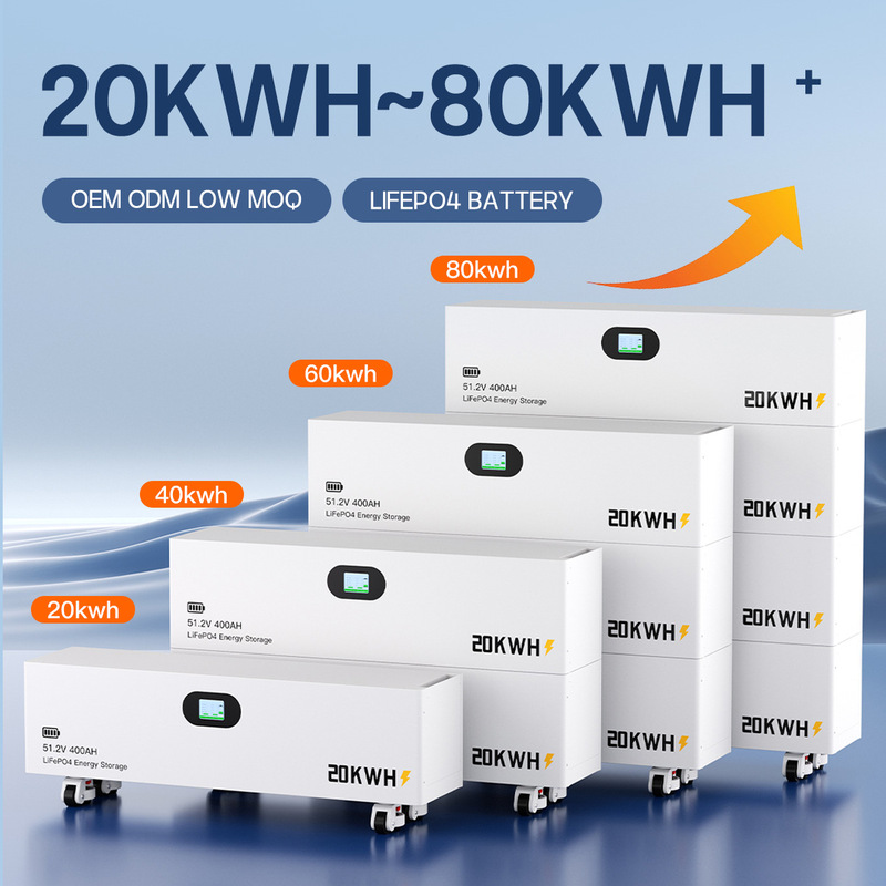 80Kwh Lithium Iron Phosphate Stacked Battery Pack Solar Energy Storage Battery Solar Lifepo4Battery