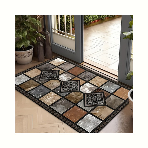 Crystal velvet floor mat rubs soil dust removal doormat easy-to-care floor mat, tiled, dirty-resistant, non-slip mat