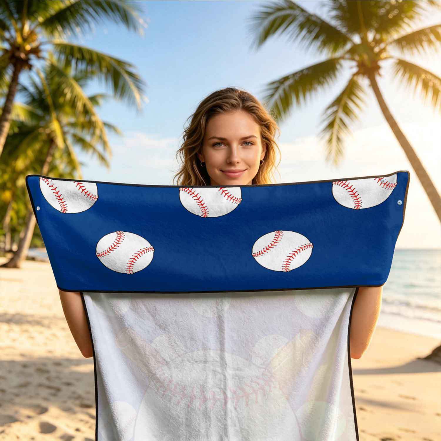 Printed bath towel and car seat cover 2-in-1, ultra-fine fiber outdoor beach and car dual-use universal seat cushion