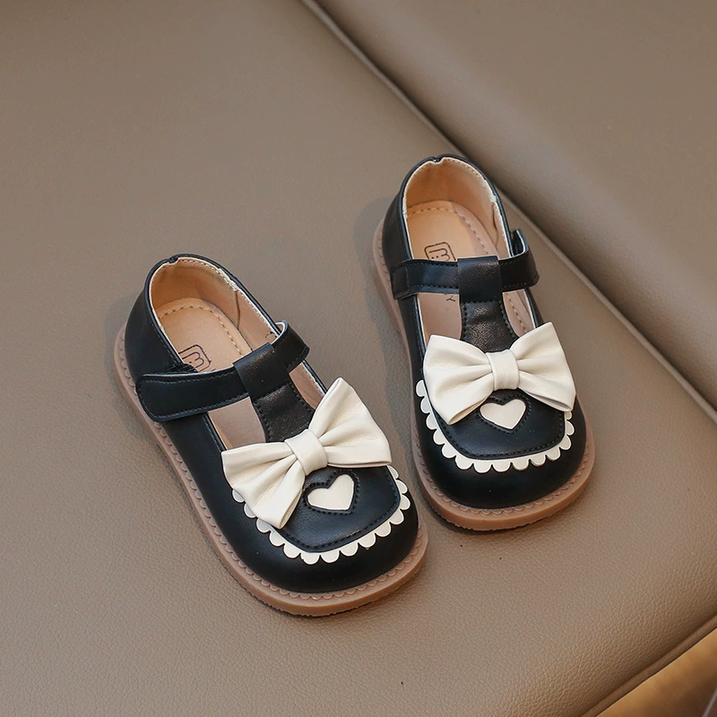 Девочкиные туфли с кожей Mary Zhen Prinсess Shoes 2024 новая весна и осень Loli детские обувь с мягкой подошвой продажа