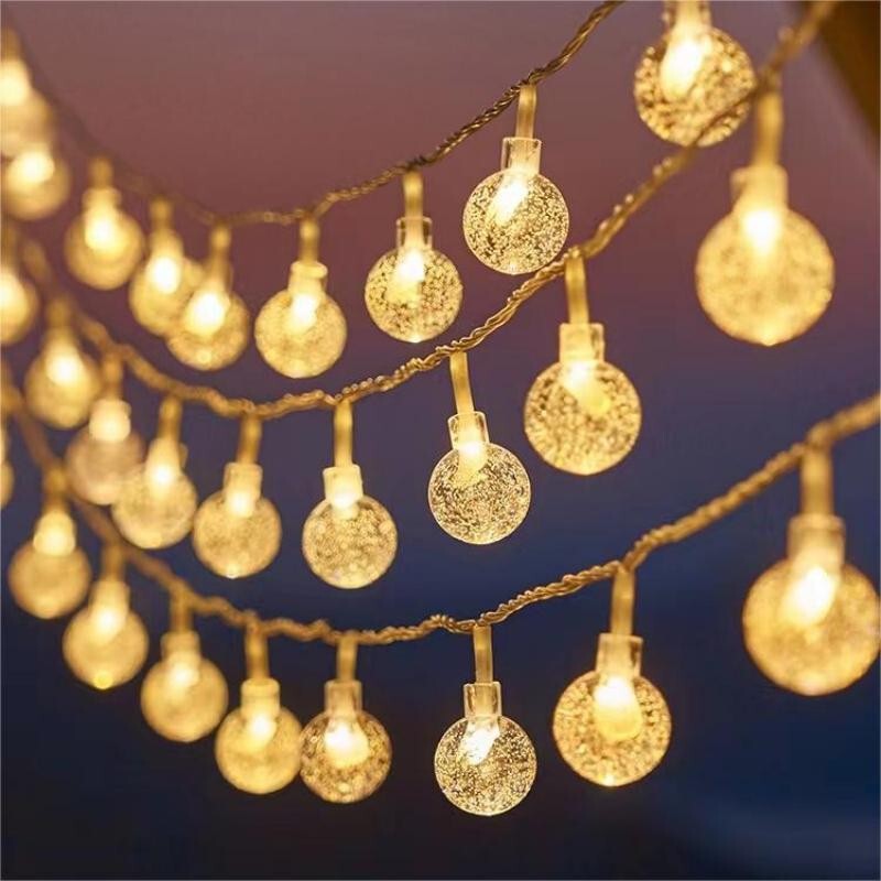 LED Small Colored Lights String Stall Star Lights Camping Atmosphere Lights String Christmas Outdoor Decorative Lights Festival Solar Lights