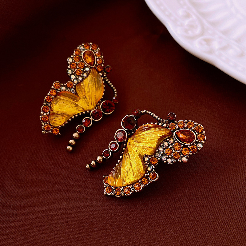 Medieval vintage diamantes geométricos oval pendientes collar ligero lujo nicho cadena clavícula juegos de joyería retro