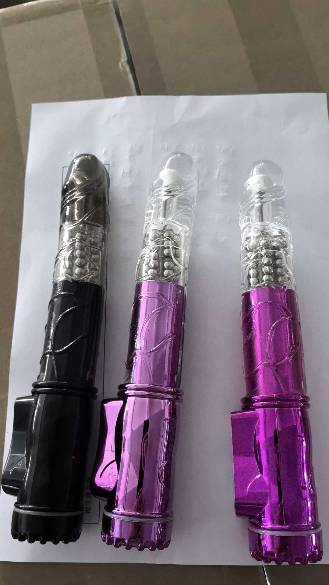 Thor Telescopic Rotating Bead Wand Vibrator, Variable Frequency Black Dominator Massager — detail image 10