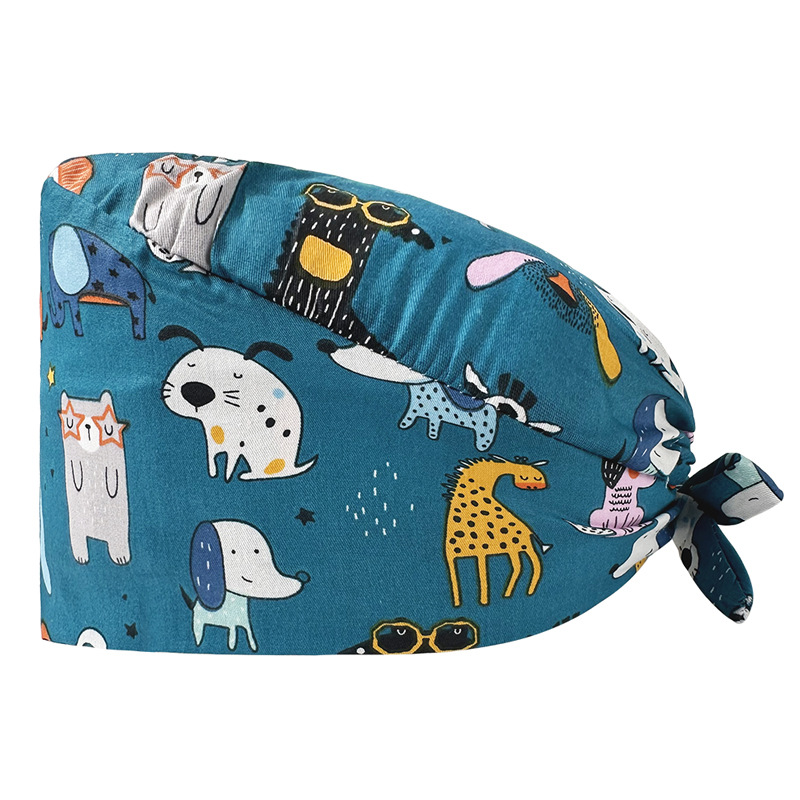 Quirófano sombrero mujer algodón quirúrgico encaje impreso enfermera sombrero nueva hebilla quimioterapia confinamiento masculino oral dental