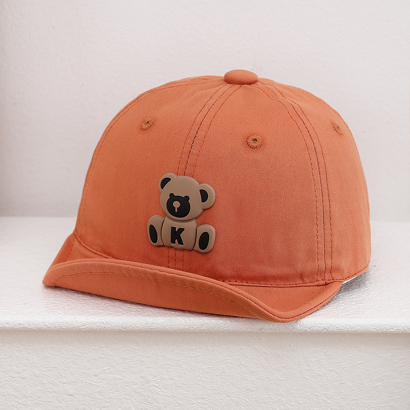 1-3 Sombreros infantiles primavera y otoño delgados bebés Inglés sombrero de béisbol de protección solar gorra de boca de pato para niños coreanos