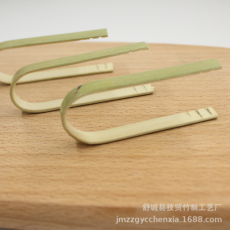 Clip de pan de bambú verde clip de bambú productos de bambú pastelería clip herramientas de protección del medio ambiente ventas directas de la fábrica
