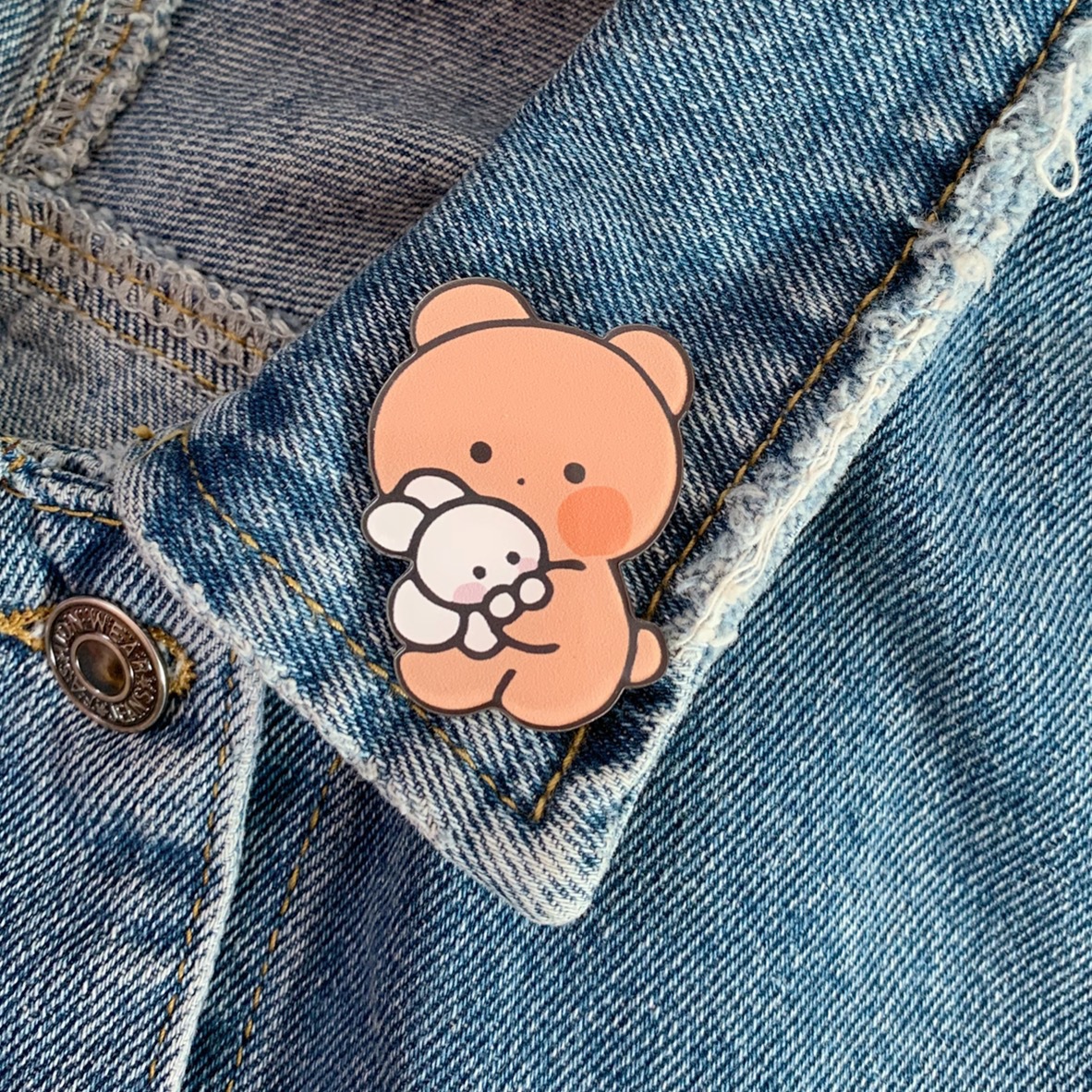 Ins Trendy Cute Japanese Creative Cartoon Acrylic Brooch Girl's Accessories Clothes Bag Pendant Badge Pin