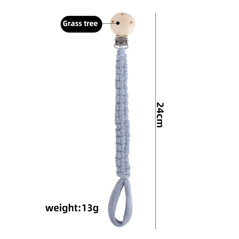 Nuevo DIY bebé juguete creativo Hemu pezón clip hecho a mano algodón tejido chupete cadena pezón cuerda