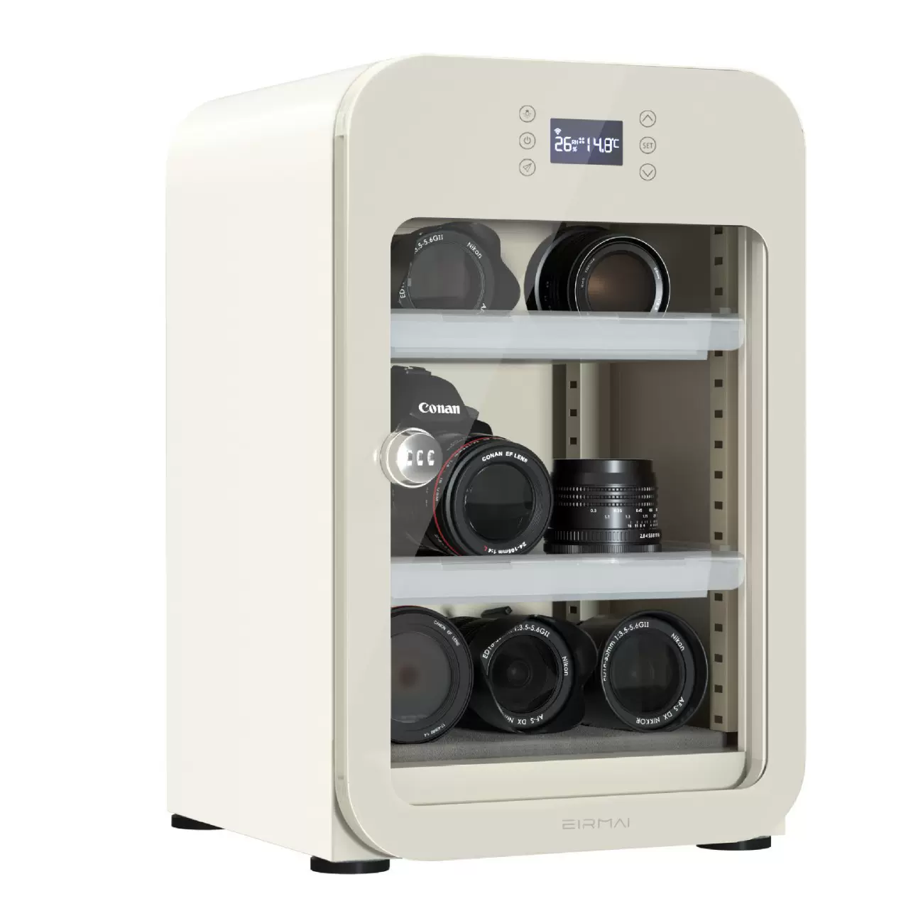 锐玛（EIRMAI）R4M 白色单反相机电子触摸屏防潮箱摄影器材除湿箱