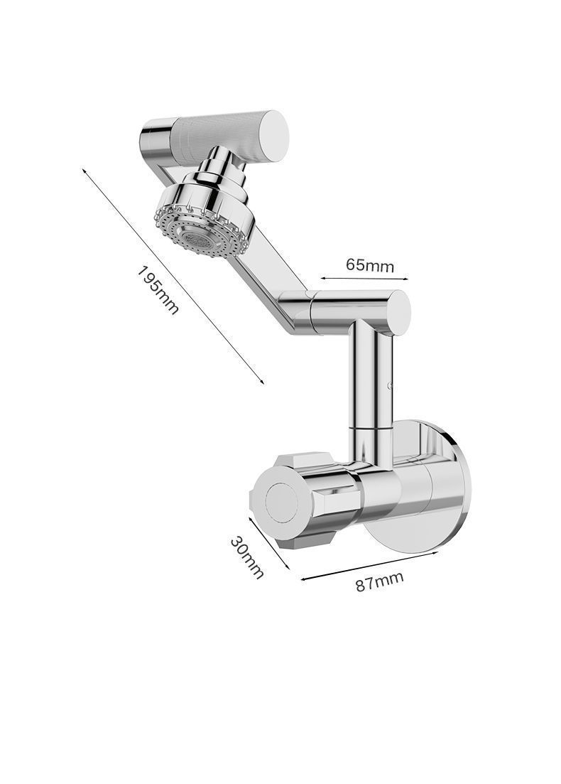 Balcony mop, sink faucet, all-copper single cooling, extended wall-mounted, universal rotatable, wall-mounted, multi-functional special undefined