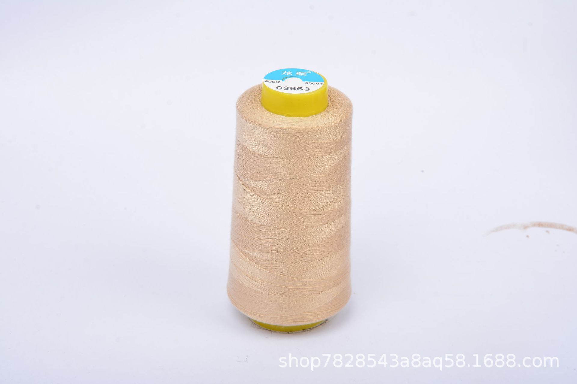 402 Liu Qing 3000 yardas línea de costura serie marrón línea especial de fábrica de ropa línea de máquina de coser de alta velocidad