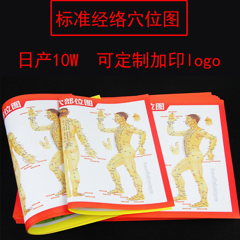 定制批发人体穴位图定制人体经络穴位图书艾灸参考图艾灸图艾灸书|ms