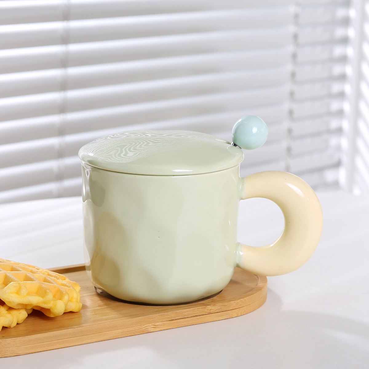 Casual Lindo Multicolor Color Sólido Cerámica Cuchara Taza 1 Juego display picture 16