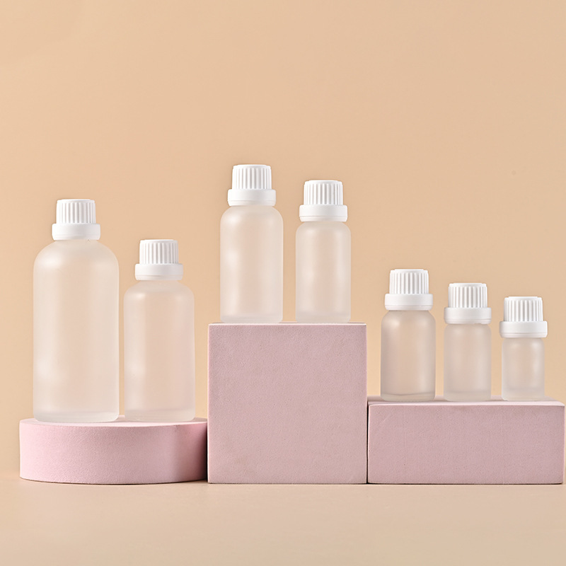 スポット5-100ml透明フロスト精油ボトル10ml 30ml蒙砂精油ボトルバラ金スポイトボトル|undefined