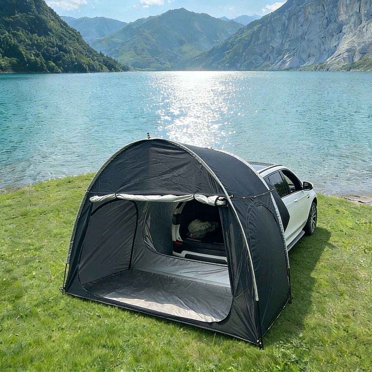 Professional Outdoor Suv Tent, Suitable for All Seasons, Windproof, Reinforced, Portable Storage Design, Car-Mounted Tent, Rear Car Tent