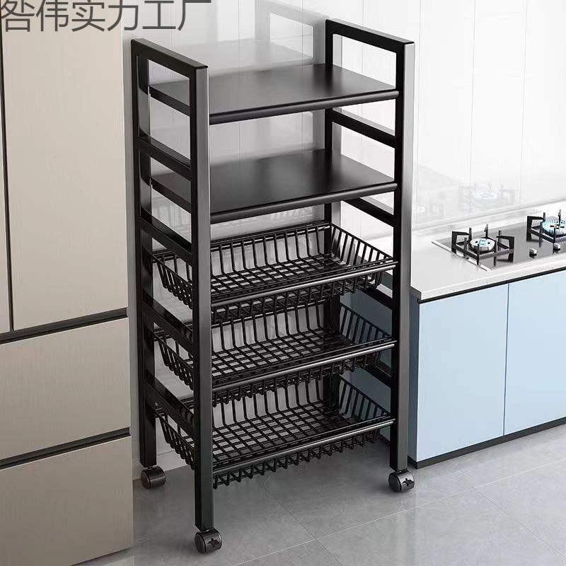 주방 야채 바구니 바닥 스토리지 랙 다층 야채 및 과일 스토리지 랙 다기능 야채 스토리지 랙