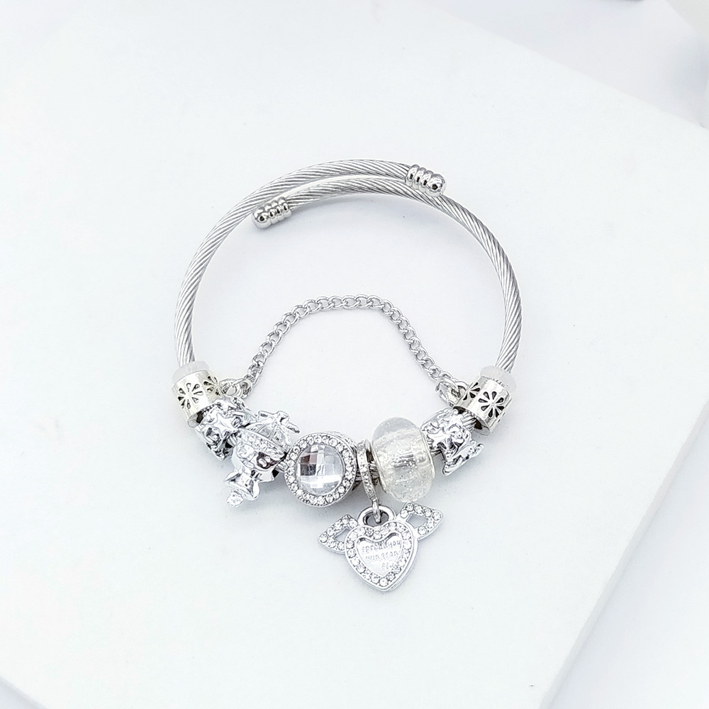 1 Piece Quantity Simple Style Geometric Heart Shape Alloy Wholesale Bracelets