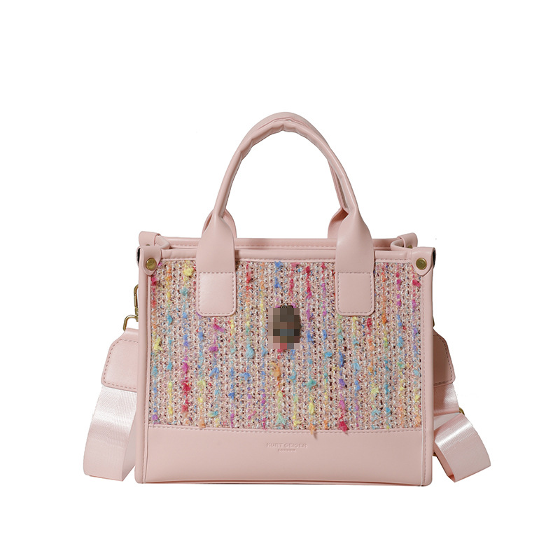 Bolso tote de lana transfronterizo nuevo bolso de gran capacidad con fragancia pequeña de ins