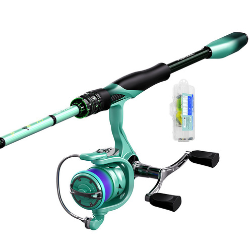 Jia Diao Ni's new beginner's lure rod complete set long-range micro-object single rod water drop wheel straight handle fishing rod
