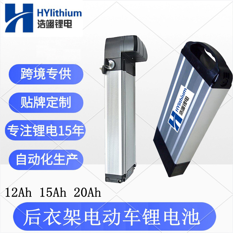 18650 Rear Hanger Electric Vehicle Lithium Battery Pack 48V10Ah Silver Fish Style Foldableing Car 36V Driving Lithium Battery