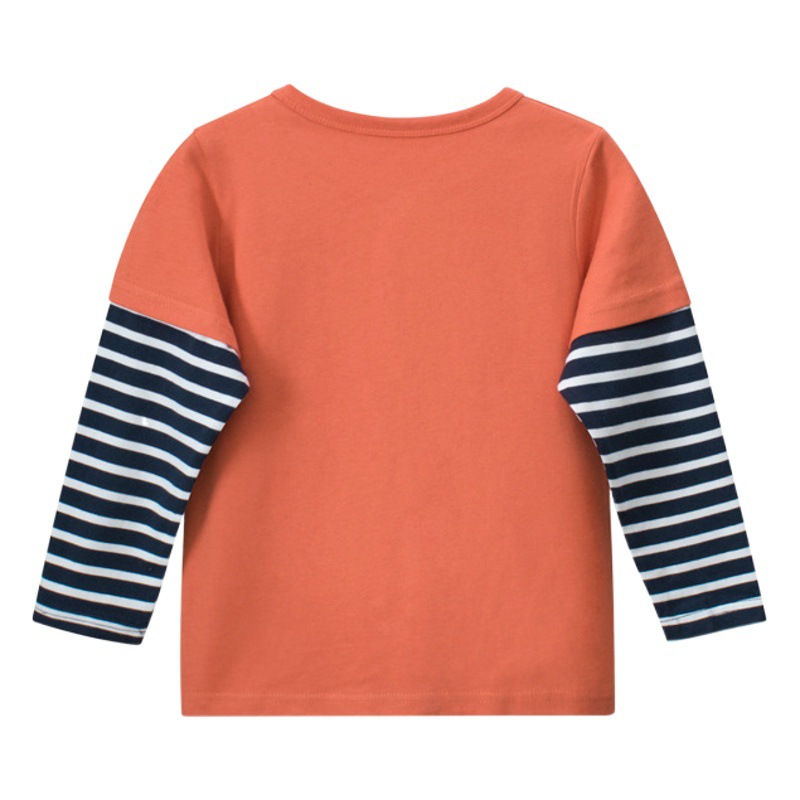 27kids ropa para niños coreanos al por mayor 2024 otoño nuevo estilo niño camiseta de manga larga camisa de fondo ropa de bebé transfronteriza