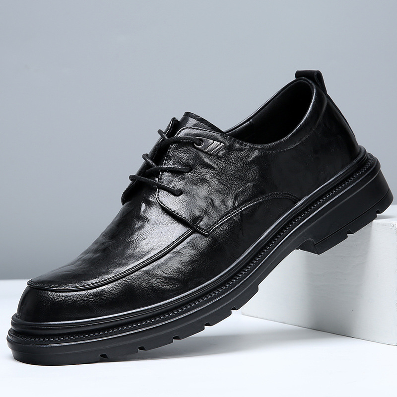 Zapatos de cuero para hombres nueva tendencia transpirable, suela blanda para hombres, viajes de negocios, zapatos de ocio, zapatos de boda, zapatos de moda para hombres