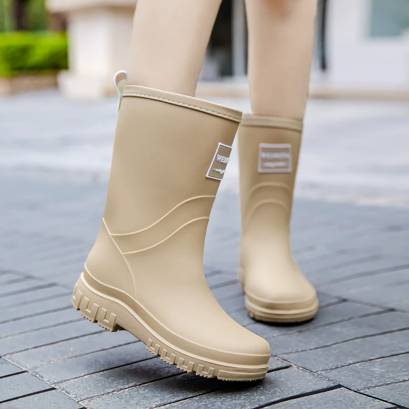 Трансграничные японские китайские резиновые сапоги женские модные наружные дождевые сапоги водонепроницаемые женские водяные сапоги нескользящие и износостойкие кухонные резиновые туфли