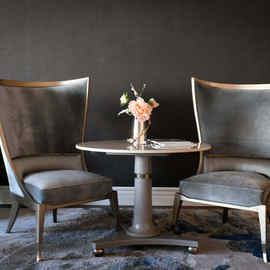 美式乡村现代简约轻奢布艺单人沙发椅客厅会客厅咖啡厅别墅样板房